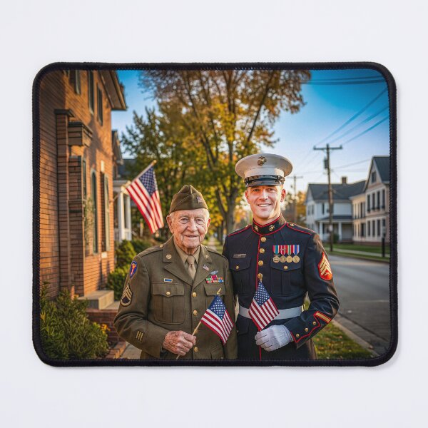 Item preview, Grandfather Grandson Military Proud USA 250th Anniversary designed and sold by Home Decor Art.