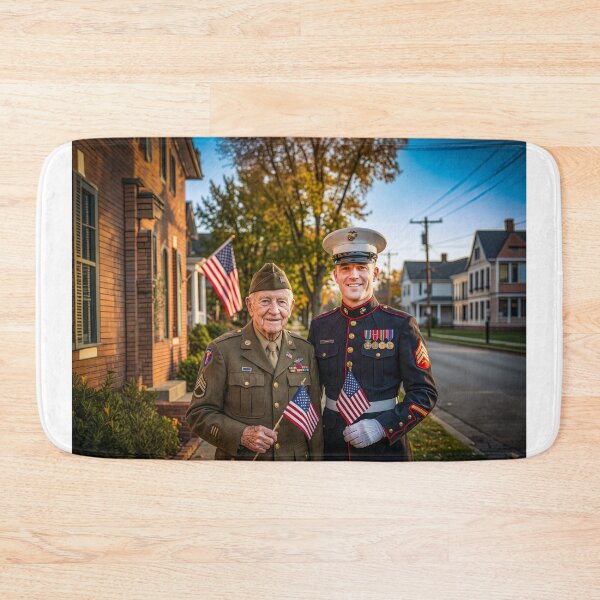 Item preview, Grandfather Grandson Military Proud USA 250th Anniversary designed and sold by Home Decor Art.
