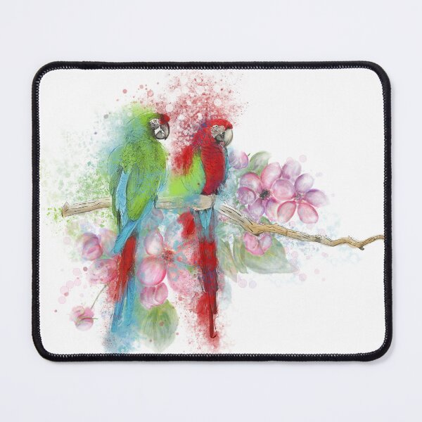 Item preview, Digital Watercolor painting Macaw Parrots On White background designed and sold by svetlanna.