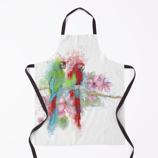 Item preview, Digital Watercolor painting Macaw Parrots On White background designed and sold by svetlanna.