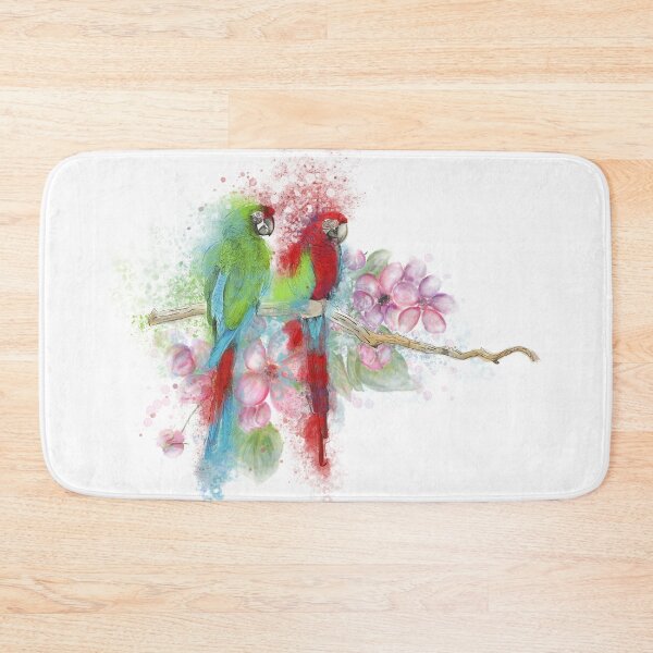 Item preview, Digital Watercolor painting Macaw Parrots On White background designed and sold by svetlanna.