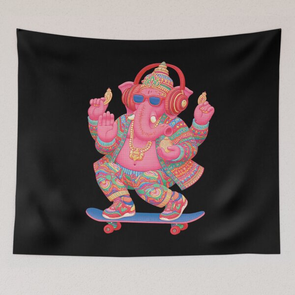 Item preview, Ganesha Skateboard Streetwear Halftone Pop Art designed and sold by PANNARUK THAILAND.