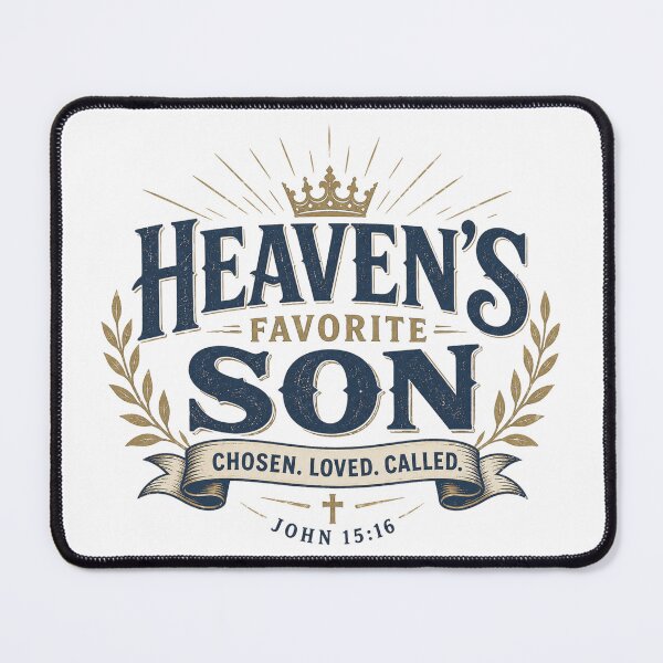Item preview, Heaven's Favorite Son John 15:16 Christian Faith Scripture Design designed and sold by SoulThread Studio.