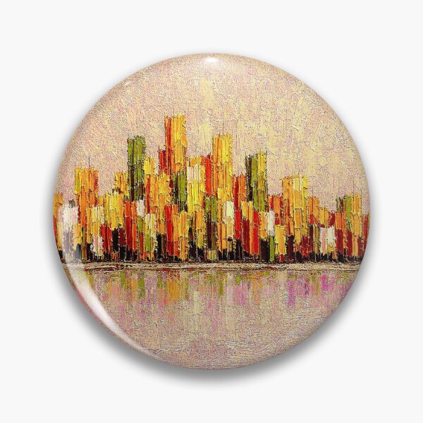 Item preview, Golden Aura Skyline – Abstract Cityscape in Warm Light designed and sold by Giovanna2026.