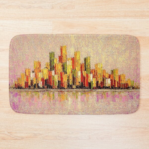 Item preview, Golden Aura Skyline – Abstract Cityscape in Warm Light designed and sold by Giovanna2026.