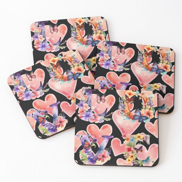 Item preview, LOVE with Butterfly-Adorned Letters designed and sold by MyMerryMary.