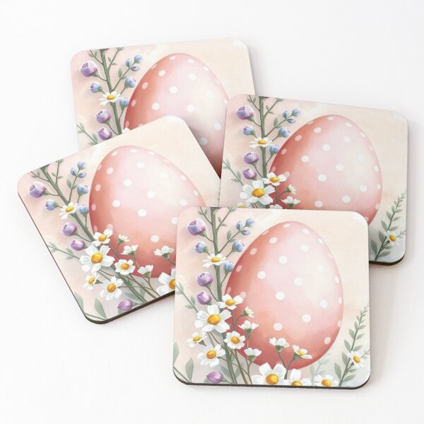 Item preview, Watercolor Easter Egg with Daisies and Lupines designed and sold by Vida e Arte.