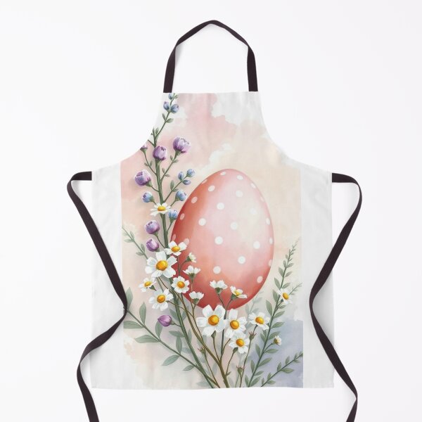 Item preview, Watercolor Easter Egg with Daisies and Lupines designed and sold by Vida e Arte.