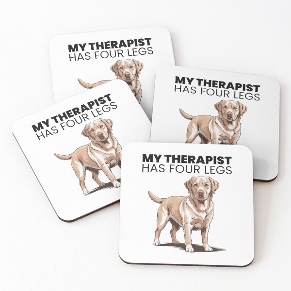 Item preview, My Therapist Has Four Legs | Funny Dog Lover & Pet Therapy Design designed and sold by Gotcha-Studio.