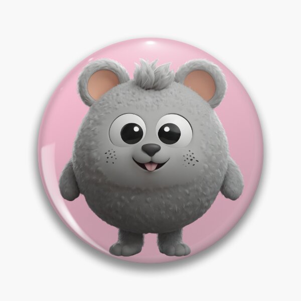 Item preview, Cute Fluffy Grey Bear 3D Character Art designed and sold by CuteSlothWorld.