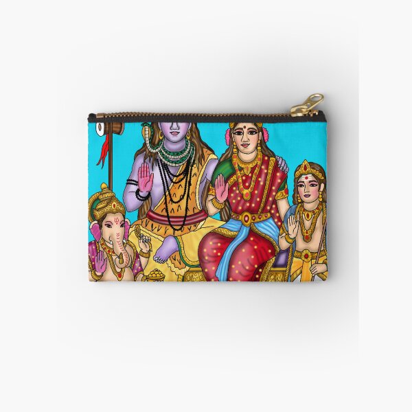Item preview, Shiva Family Artwork | Divine Hindu Gods Digital Painting with Parvati, Ganesha and Kartikeya designed and sold by Harshit_Digital_Arts.