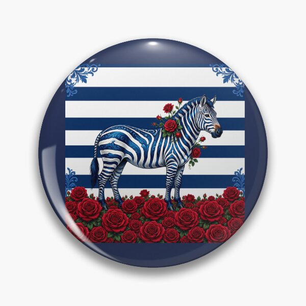 Item preview, Blue Zebra, Stripes & Baroque designed and sold by DesignsByPrnces.