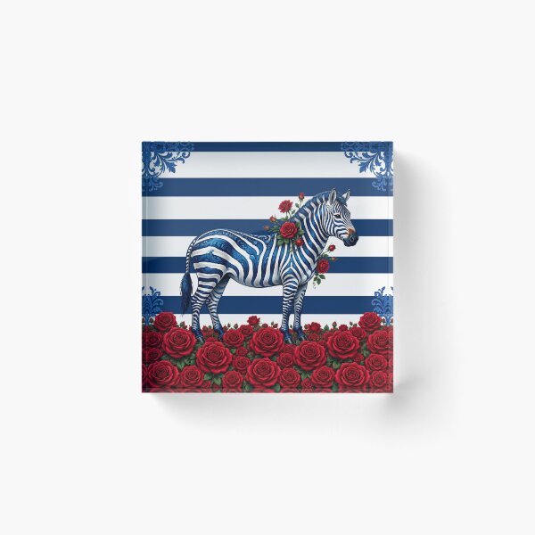Item preview, Blue Zebra, Stripes & Baroque designed and sold by DesignsByPrnces.