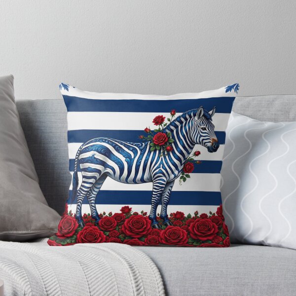 Item preview, Blue Zebra, Stripes & Baroque designed and sold by DesignsByPrnces.