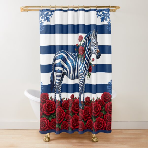 Item preview, Blue Zebra, Stripes & Baroque designed and sold by DesignsByPrnces.