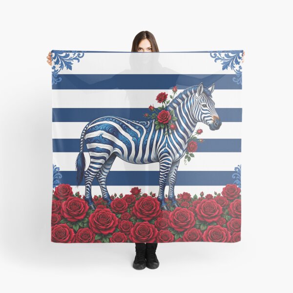 Item preview, Blue Zebra, Stripes & Baroque designed and sold by DesignsByPrnces.