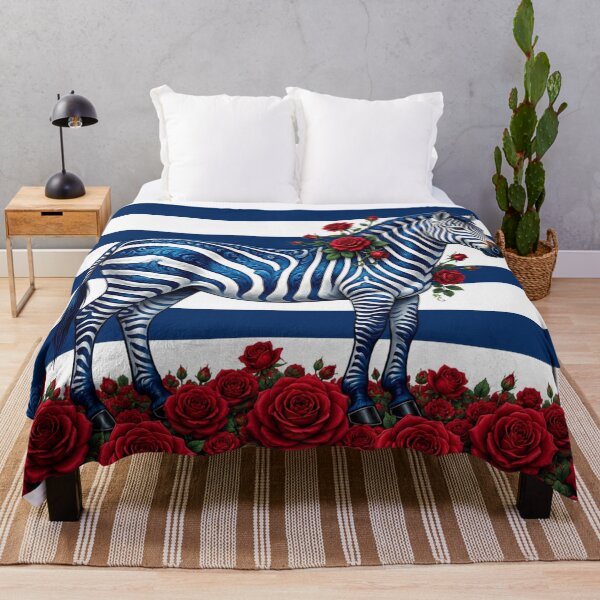Item preview, Blue Zebra, Stripes & Baroque designed and sold by DesignsByPrnces.
