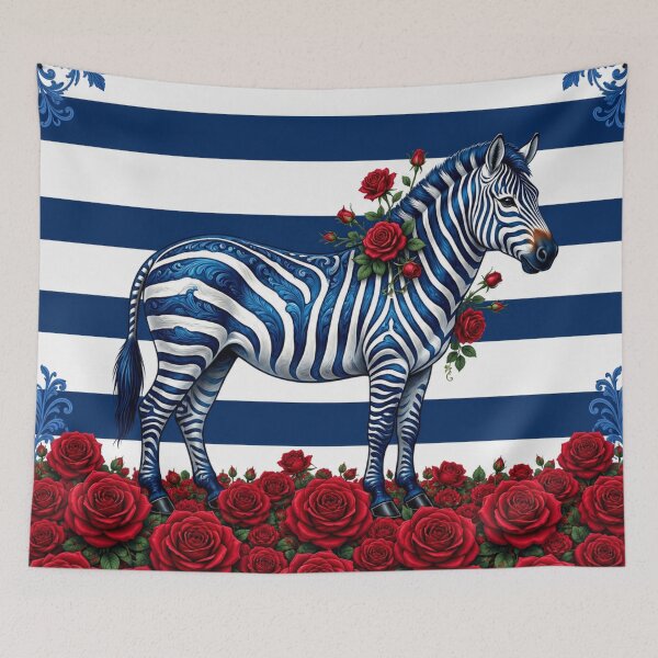 Item preview, Blue Zebra, Stripes & Baroque designed and sold by DesignsByPrnces.