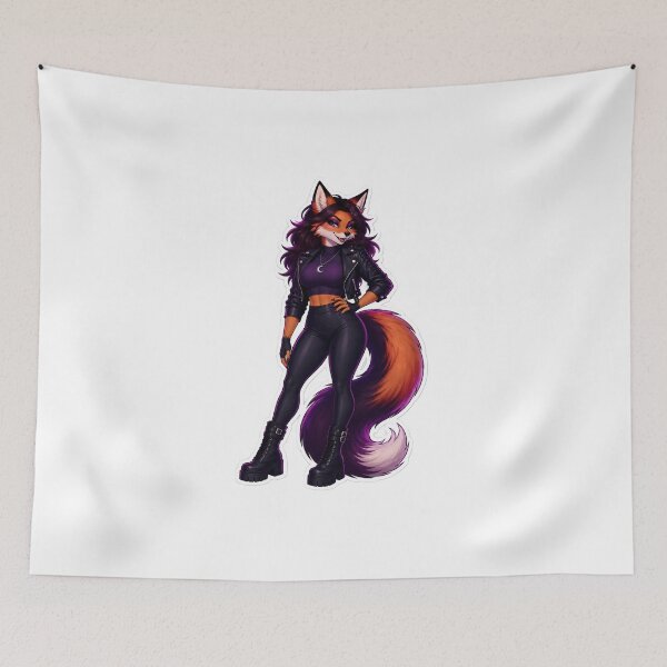 Item preview, Midnight Vixen Baddie Furry Goth Fox designed and sold by Furrenzy.