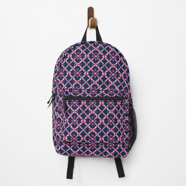 Item preview, Retro Navy and Pink Geometric Pattern designed and sold by zenjiinspired.