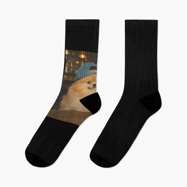 Item preview, Pomeranian Dog Drinking Beer Funny Meme designed and sold by Hedoraxe.