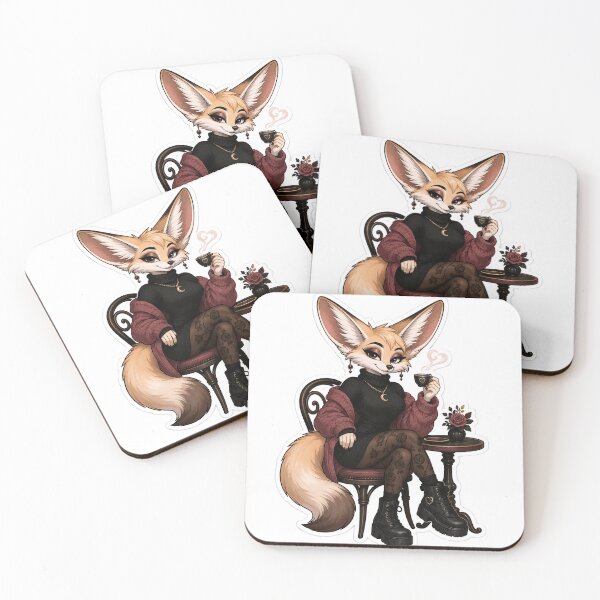 Item preview, Fennec Flirt Café Noir Furry Fox designed and sold by Furrenzy.