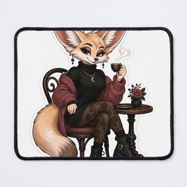 Item preview, Fennec Flirt Café Noir Furry Fox designed and sold by Furrenzy.