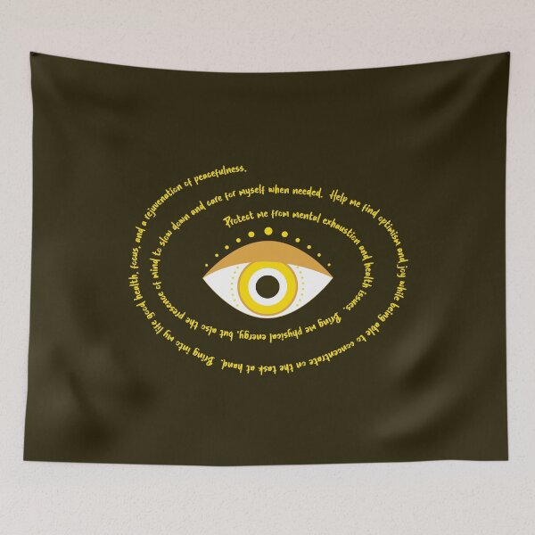 Item preview, Yellow Gold Evil Eye - Focus and Health Protection designed and sold by TheThankfulTyne.