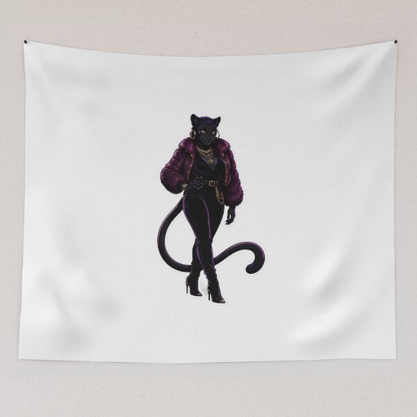 Item preview, Velvet Panther Siren Furry Glam Goth designed and sold by Furrenzy.