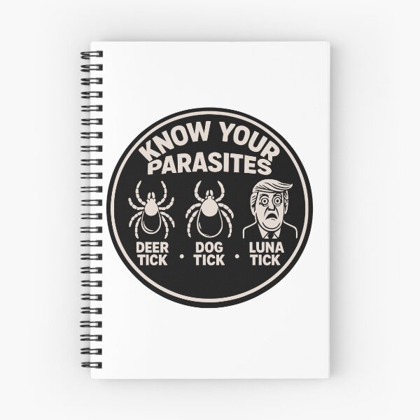 Item preview, United States President - Know Your Parasites – Round Black & White Satirical Sticker designed and sold by PIXEL POP DESIGNS - Beyond the Norm!.