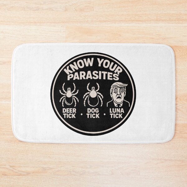 Item preview, United States President - Know Your Parasites – Round Black & White Satirical Sticker designed and sold by PIXEL POP DESIGNS - Beyond the Norm!.