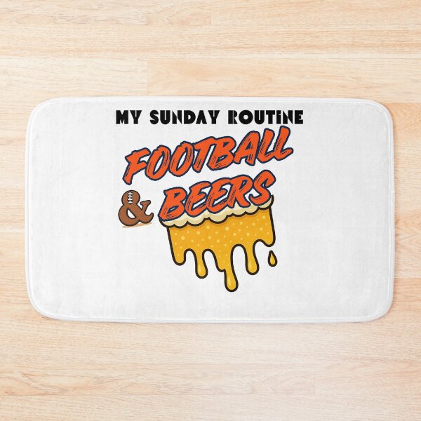 Item preview, Denver Broncos Sunday Routine Football & Beers — Retro Fan Tee for Men designed and sold by ThatFootball12.