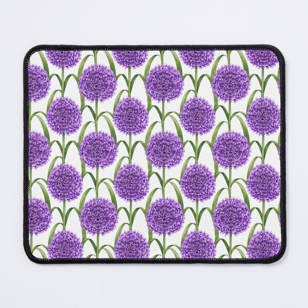 Item preview, Allium Purple Globe Watercolor Garden Seamless Pattern designed and sold by Inkworksbyshery.