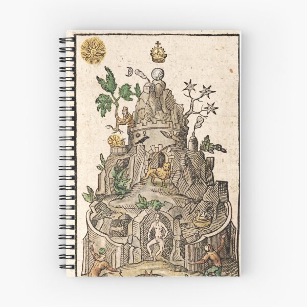 Item preview, Philosophers Mountain Renaissance Engraving Alchemical Art Collectors designed and sold by RickE.
