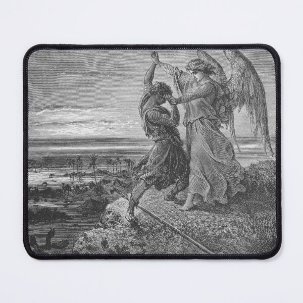 Artikelvorschau, Jakob ringt mit dem Engel – Gustave Doré – Bibelpanorama entworfen und verkauft von forgottenbeauty.