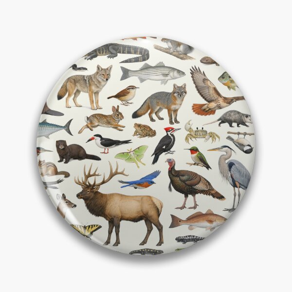 Item preview, Animals of North Carolina Retro Style Identification Chart designed and sold by kakarikihill.