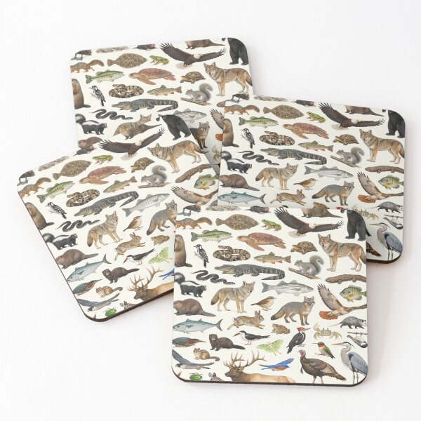 Item preview, Animals of North Carolina Retro Style Identification Chart designed and sold by kakarikihill.