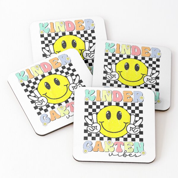 Item preview, Girls Kindergarten Vibes Smile Face Back To School Kinder T-Shirt designed and sold by SavsMerch.