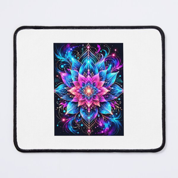 Item preview, Cosmic techno-floral mandala design designed and sold by bakoors.