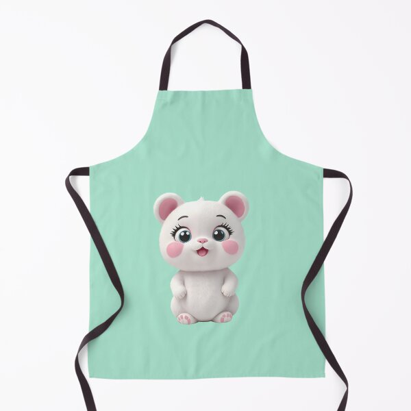 Item preview, Cute White Fluffy Bear Wax Figure Art designed and sold by CuteSlothWorld.