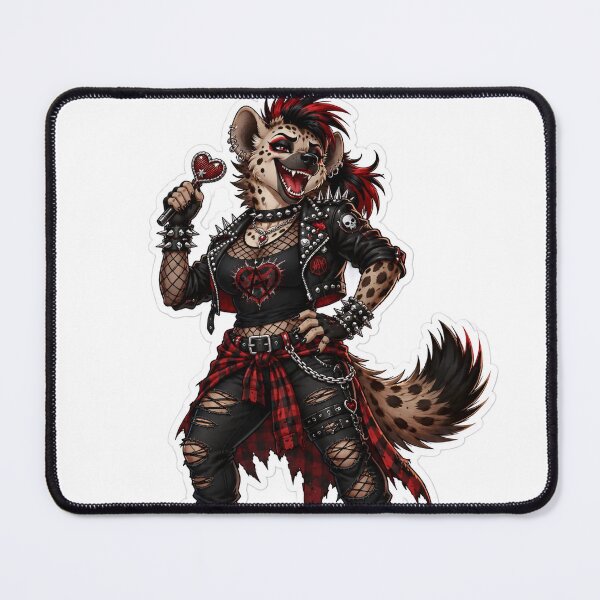 Item preview, Hyena Lipstick Riot Furry Punk Glam designed and sold by Furrenzy.