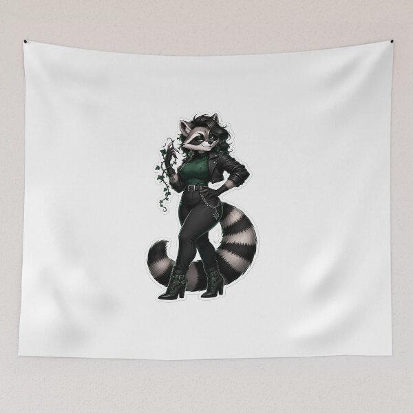 Item preview, Poison Ivy Raccoon Furry Baddie designed and sold by Furrenzy.