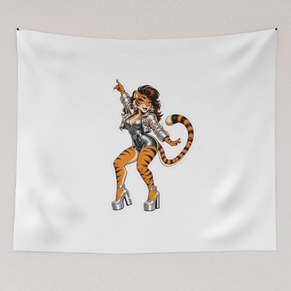 Item preview, Disco Tigress Fever Furry Retro Glam designed and sold by Furrenzy.