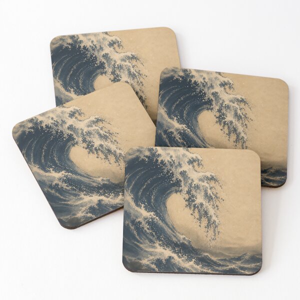 Item preview, Ocean Wave Wall Art Print – Japanese Ukiyo-e Inspired Poster, Sumi-e Stormy Sea Artwork, Navy Blue Wave Decor, Japandi Minimalist Wall Art, Made by Japanese Artist in Japan designed and sold by SereniBloom.