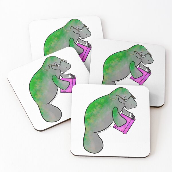 Item preview, Reading Manatee designed and sold by Book Drop Art Studio.