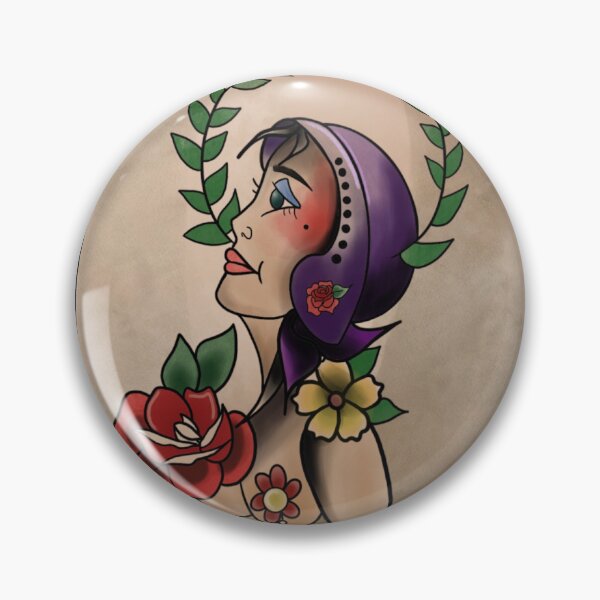 Item preview, Dama tradicional con flores designed and sold by stargraphicz.