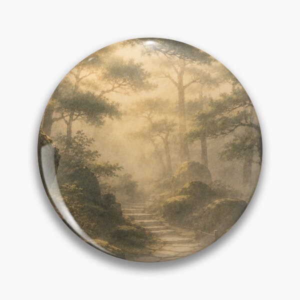 Item preview, Japanese Pine Forest Wall Art Print – Japandi Sumi-e Landscape Poster, Zen Garden Path Decor, Misty Morning Light, Minimalist Japanese Wall Art, Made by Japanese Artist in Japan designed and sold by SereniBloom.
