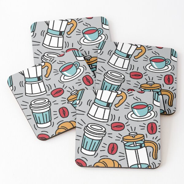 Item preview, Coffee Pattern Haring designed and sold by Tobe Fonseca®.