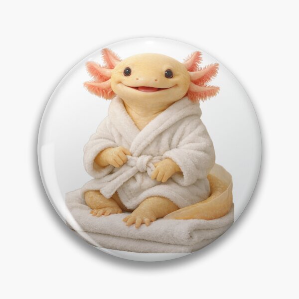 Item preview, Bathrobe Golden Albino Axolotl designed and sold by Sillytoe.