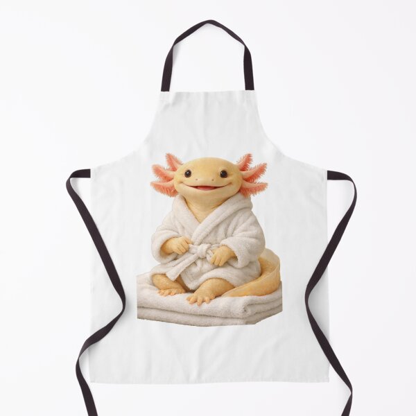 Item preview, Bathrobe Golden Albino Axolotl designed and sold by Sillytoe.